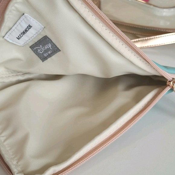 DISNEY Rose Gold Teal Clear PVC Minnie Mouse Daisy Duck Crossbody Bag - Picture 12 of 14